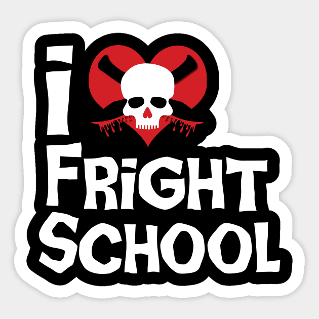 I Heart Fright School Sticker by FSpodcast